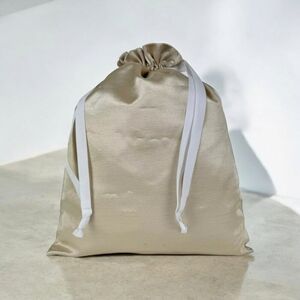 La Perla New Medium Cream Gold Satin Lined Storage Travel Dust Bag 13x16.5